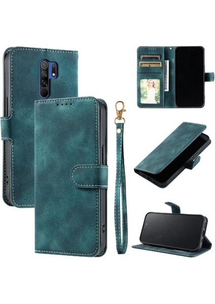 Xiaomi Redmi 9 Başbakan Kickstand Manyetik Pu Deri Bilek Için Flip Case (Yurt Dışından)