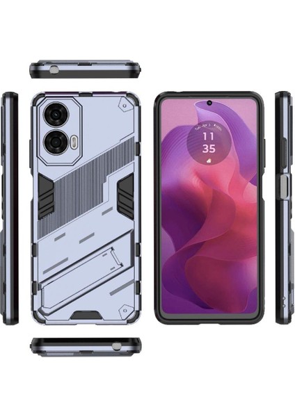 Motorola Moto G24 4g Koruyucu Kapak Için Kılıf Sağlam Askeri Kickstand (Yurt Dışından) modelleri