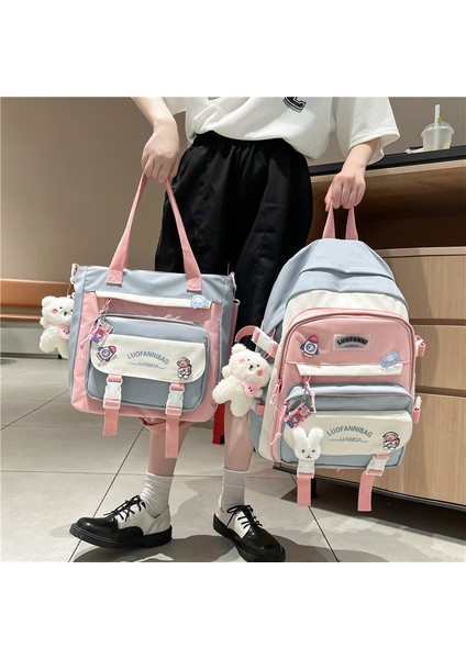 Karikatür Öğrenci El Çantası ve Okul Çantası Seti (Yurt Dışından) fiyatları