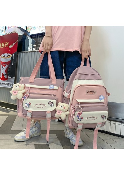 Karikatür Öğrenci El Çantası ve Okul Çantası Seti (Yurt Dışından) modelleri