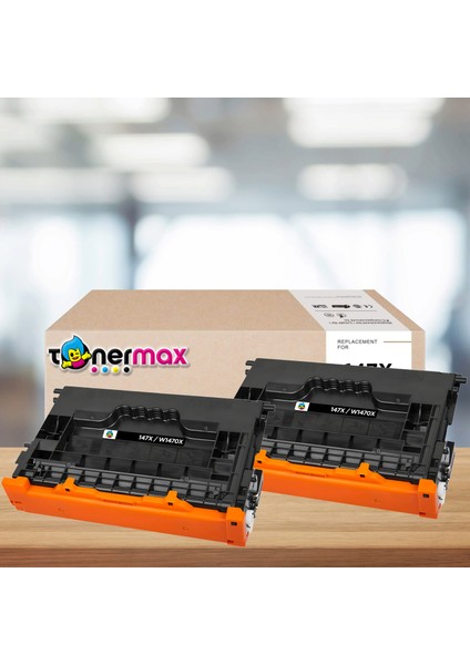 Hp Uyumlu Tonermax 147X W1470X Muadil Toner - Çipli 2'li Paket / Laserjet Enterprise Flow Mfp M634 / M635 / M636 / M610 / M611 / M612 / M634 / M635 / M636
