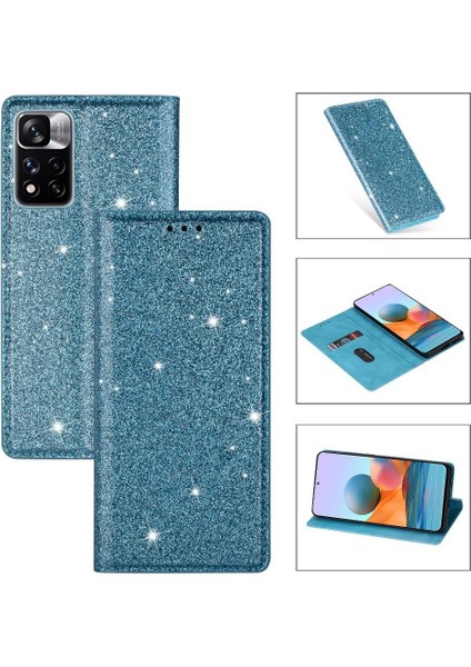Glitter Flip Case Xiaomi Redmi Için Not 11 Pro 4g/5g Flip Case Cüzdan Kart (Yurt Dışından)