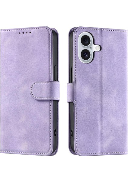 IPhone 16 Için Flip Case Artı Pu Deri Manyetik Cüzdan Kart Yuvaları Bilek (Yurt Dışından)