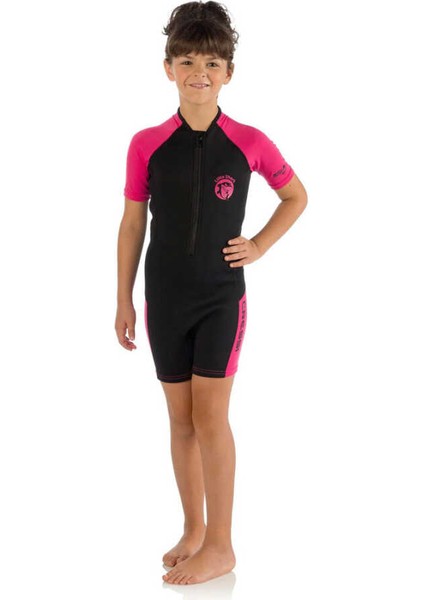 Little Shark Junior Shorty Dalış Elbisesi Black / Pınk-2mm - 11/12 Yaş indirimleri