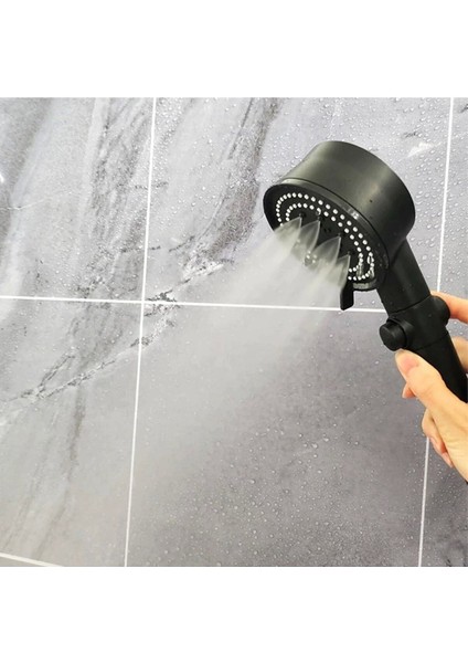 Turbo Pervaneli 5 Fonksiyonlu Duş Başlığı 150 cm Siyah Duş Hortumu ve Mafsal Set fırsatları