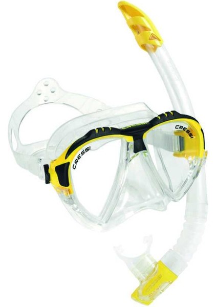 Matrix Maske Gamma Şnorkel Seti Clear-Yellow