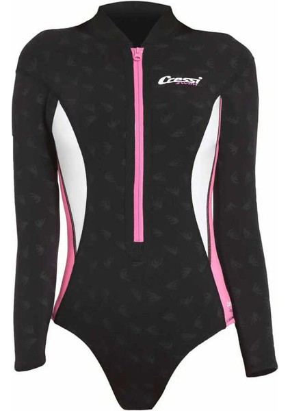 Termico Lady Shorty Uzun Kol Yüzücü Elbisesi Black / Pınk / Whıte-2mm - No:5 / Xl fiyatları