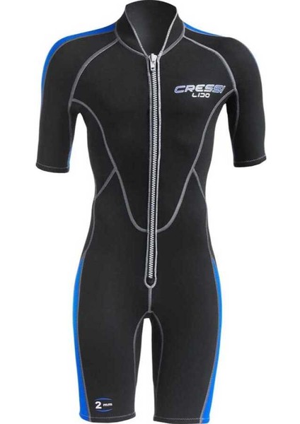 Lido Man Shorty Dalış Elbisesi Black - Blue-2mm - Xl modelleri