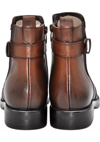 Kadın Hakiki Deri Tokalı Kısa Fermuarlı Bot 1852533K - Siyah - 36 indirimleri