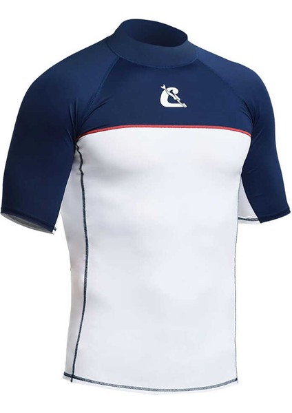 Shield Rash Guard Man T-Shirt Whıte - Blue-L - No:4 fiyatları