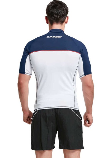 Shield Rash Guard Man T-Shirt Whıte - Blue-L - No:4 modelleri