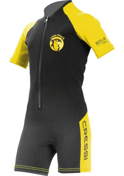 Little Shark Junior Shorty Dalış Elbisesi Black / Yellow-2mm - 13/14 Yaş