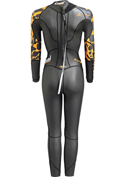 Kuwae Lady Yüzücü Elbisesi Black/orange-2mm - No:2 / S modelleri