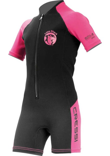 Little Shark Junior Shorty Dalış Elbisesi Black / Pınk-2mm - 7/8 Yaş