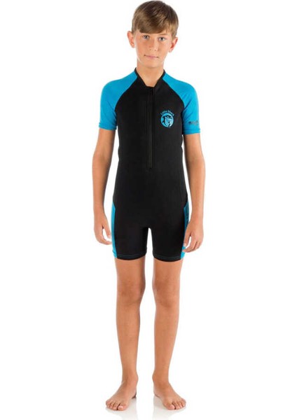 Little Shark Junior Shorty Dalış Elbisesi Black / Blue-2mm - 9/10 Yaş modelleri