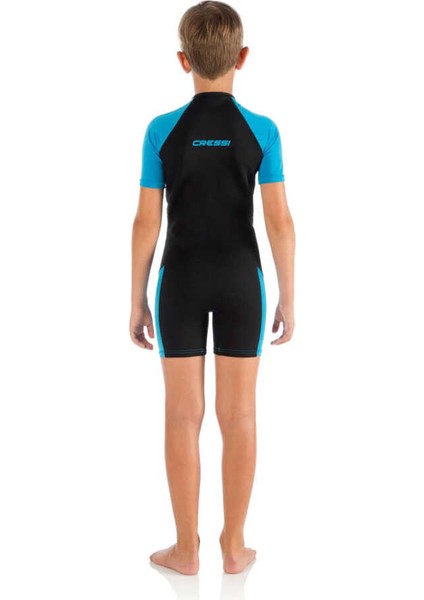 Little Shark Junior Shorty Dalış Elbisesi Black / Blue-2mm - 9/10 Yaş indirimleri