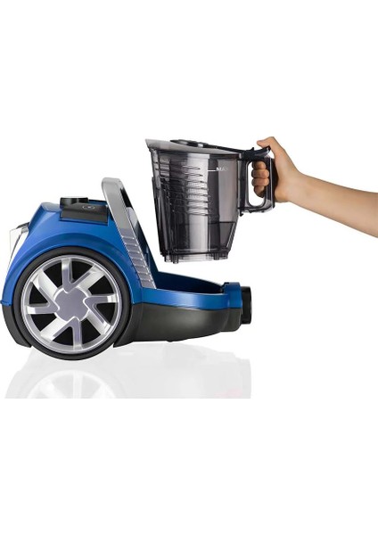 Turbo Başlıklı Hepa Filtreli Cyclone Max Teknolojili Premium Torbasız Süpürge 750W, Luciole Lambader Hediye