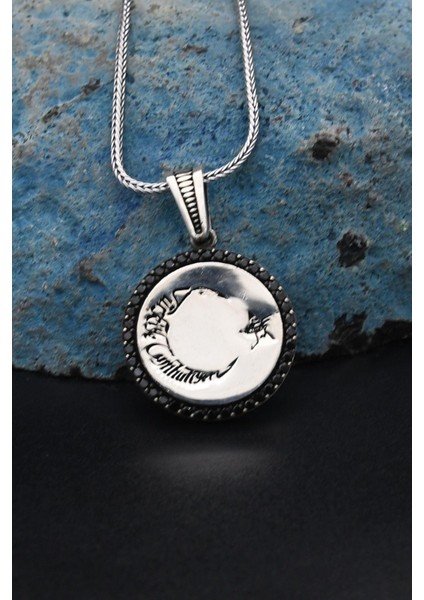 Gümüş Ay Yıldızlı (Ay Yıldız) 925 Ayar Gümüş Kolye Zincir Zirkon Taş Süslemeli 900545 fiyatları