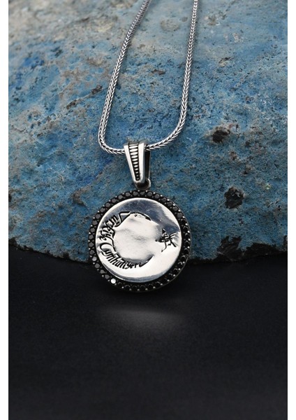 Gümüş Ay Yıldızlı (Ay Yıldız) 925 Ayar Gümüş Kolye Zincir Zirkon Taş Süslemeli 900545 modelleri