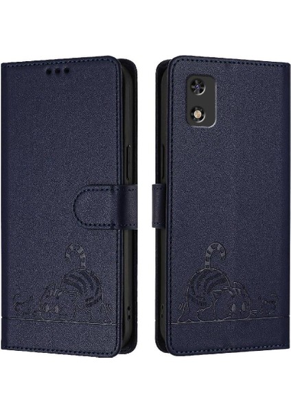 Tecno Pop 5c Için Kılıf Cüzdan Kapak Kapak Kedi Rfıd Kart Yuvası Tutucu Kickstand (Yurt Dışından)