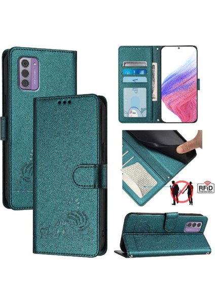 Nokia G310 5g Için Kılıf Cüzdan Kapak Çevirin Kedi Rfıd Kart Yuvası Tutucu (Yurt Dışından) indirimleri