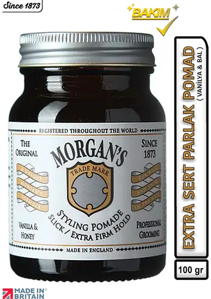 Morgan's Pomade Styling Extra Hold Vanilla & Honey - Extra Sert Tutucu Parlaklık Veren Pomad 100 gr