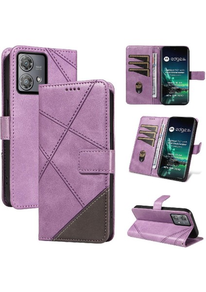 Motorola Kenar 40 Neo ve Kart Yuvası Yüksek Kaliteli Deri Çanta Için Flip Case (Yurt Dışından)