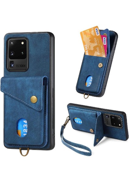 Samsung Galaxy S20 Ultra Manyetik Kapatma Premium Deri Kart Için Kılıf (Yurt Dışından)