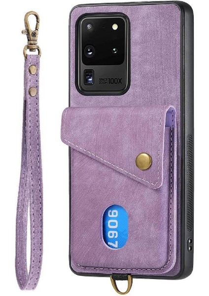 Samsung Galaxy S20 Ultra Manyetik Kapatma Premium Deri Kart Için Kılıf (Yurt Dışından) fırsatları