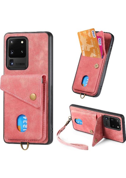 Samsung Galaxy S20 Ultra Manyetik Kapatma Premium Deri Kart Için Kılıf (Yurt Dışından) fiyatları