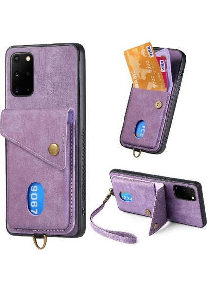 Samsung Galaxy S20 Artı Premium Deri Manyetik Kapatma Kordon (Yurt Dışından)