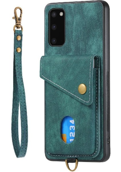 Samsung Galaxy S20 Kart Yuvası Manyetik Kapatma Premium Deri Kılıf (Yurt Dışından) indirimleri