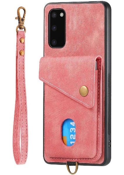 Samsung Galaxy S20 Kart Yuvası Manyetik Kapatma Premium Deri Kılıf (Yurt Dışından) fırsatları