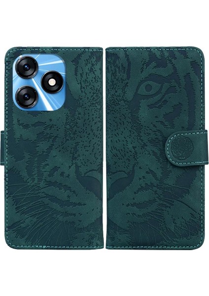 Tecno Kıvılcım 10C Deri Cüzdan Kickstand Koruyucu Kabartmalı Için Flip Case (Yurt Dışından)