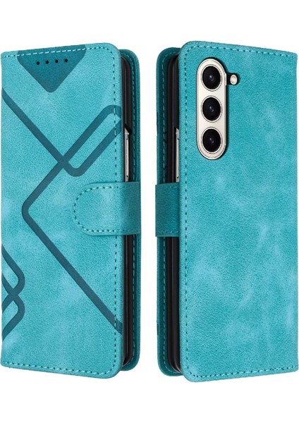Samsung Galaxy Z Için Flip Case Kart ile Kat 6 Manyetik Kapak Pu Deri (Yurt Dışından)