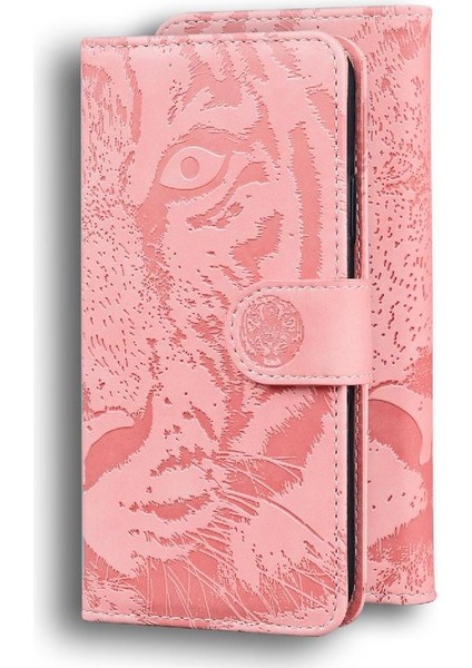 Tecno Camon 20 Kabartmalı Sevimli Kaplan Deri Cüzdan Kickstand Için Flip Case (Yurt Dışından)