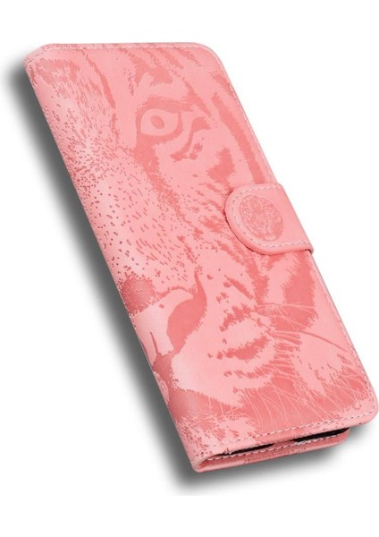 IPhone 15 Için Flip Case Pro Max Deri Cüzdan Kabartmalı Sevimli Kaplan (Yurt Dışından)
