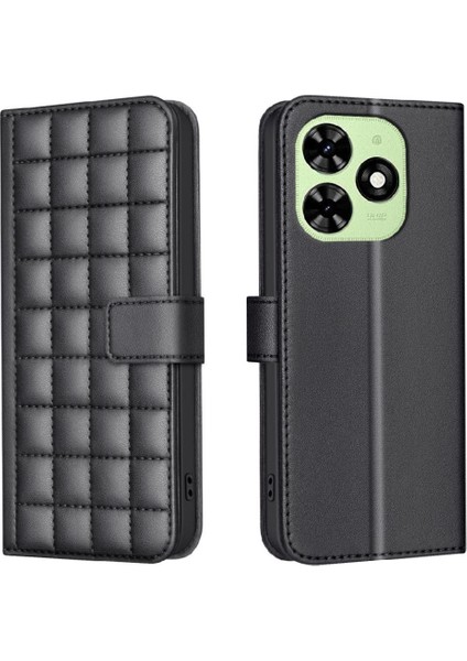 Tecno Pop 8 Iş Basit Tarzı Cüzdan Pu Deri Kart Için Flip Case (Yurt Dışından)