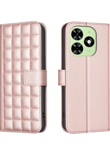 Tecno Spark Için Flip Case 2024 Iş Basit Tarzı Pu Deri Kart Gitmek (Yurt Dışından)