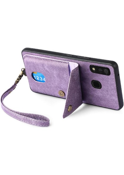 Samsung Galaxy A30/A20 Çok Fonksiyonlu Kart Yuvası Premium Deri (Yurt Dışından) fırsatları