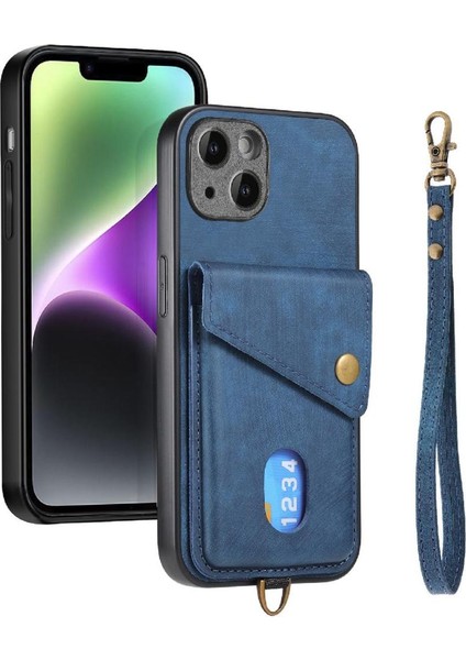IPhone 14 Için Kılıf Premium Deri Ayrılabilir Kordon Manyetik Kapatma (Yurt Dışından)