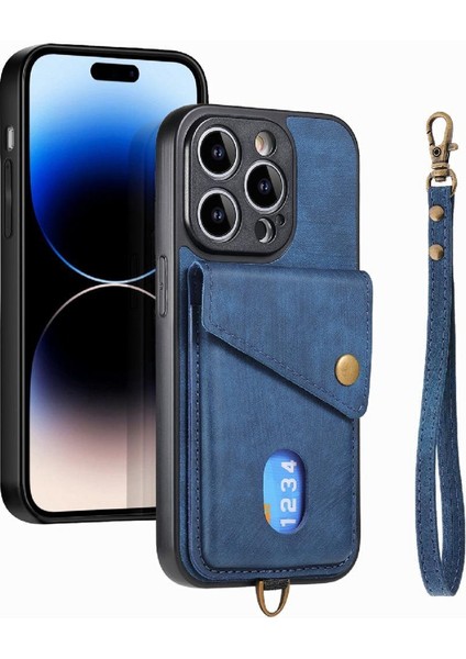 IPhone 14 Için Kılıf Pro Çok Fonksiyonlu Manyetik Kapatma Premium Deri (Yurt Dışından)