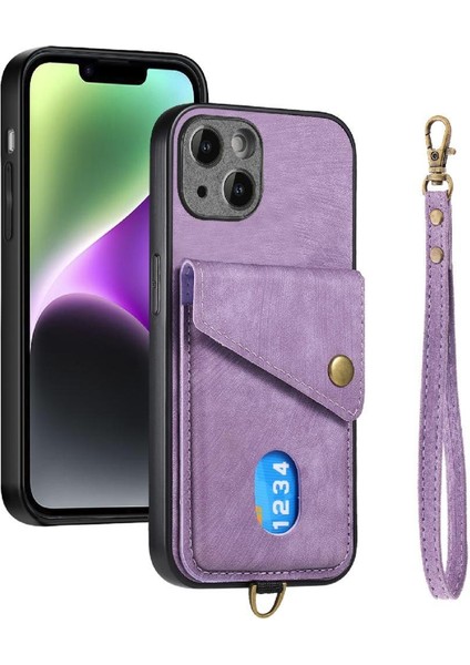 IPhone 14 Için Kılıf Premium Deri Ayrılabilir Kordon Manyetik Kapatma (Yurt Dışından)