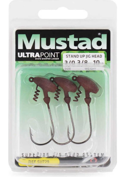 Elite Stand Up Jig Head Mat Kahverengi-No:3-0 - 3lü - 7gr fırsatları