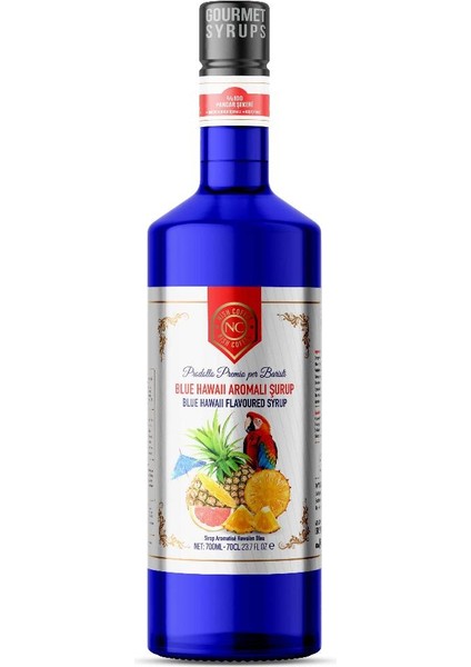 Nish Kahve Nish Blue Hawai Aromalı Şurup 700 ml - Cam Şişe