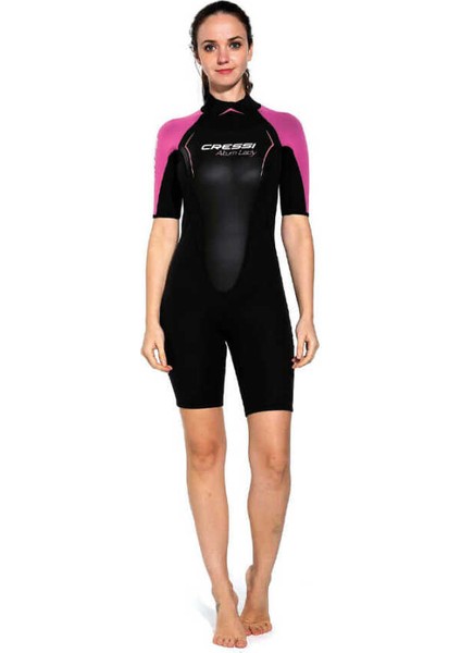 Altum Lady Shorty Yüzme Elbisesi Black - Pınk-3mm - S