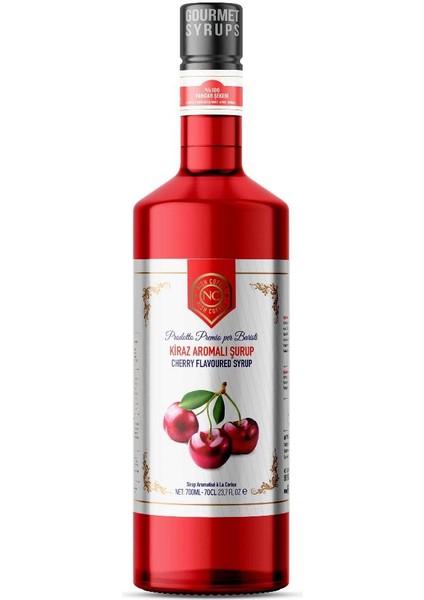 Nish Kiraz Aromalı Şurup 700 ml - Cam Şişe