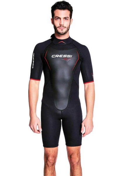 Altum Man Shorty Yüzme Elbisesi Black - Red-3mm - M