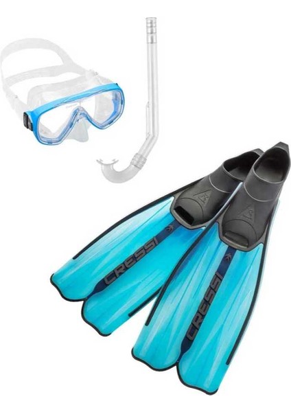 Rondinella Palet Maske Şnorkel Seti Aquamarıne-No:45-46