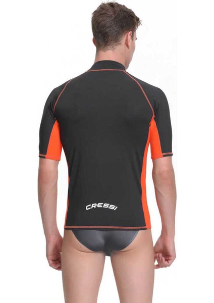 Rash Guard Man T-Shirt Black - Orange-M - No:3 modelleri
